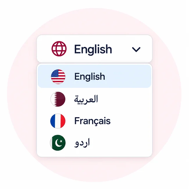 Select Language and Service