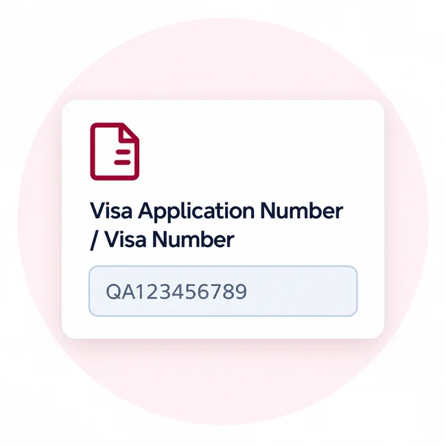 Enter Application or Visa Number